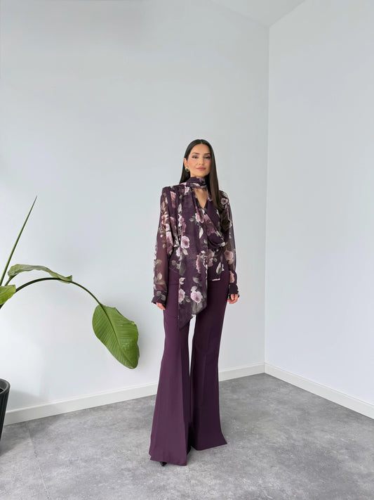 Floral Burgundy Co-ord Set