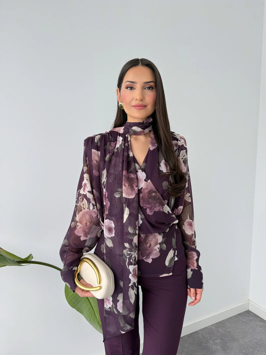 Floral Burgundy Co-ord Set