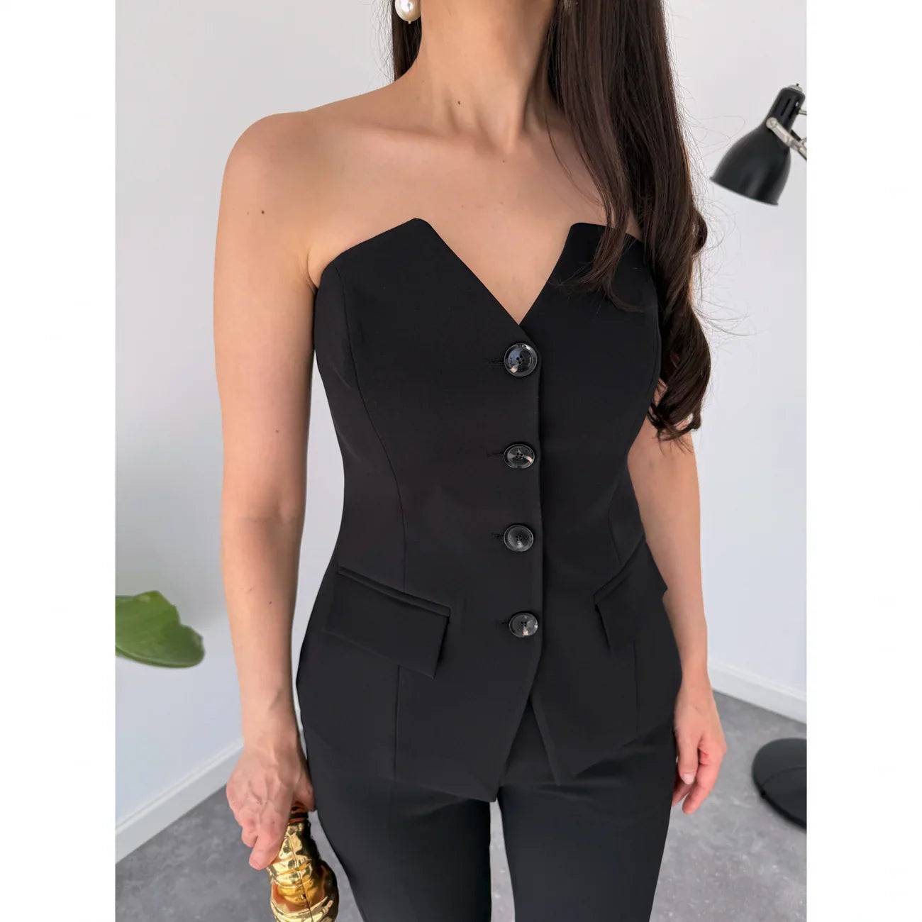 Lisa Strapless Collar Set