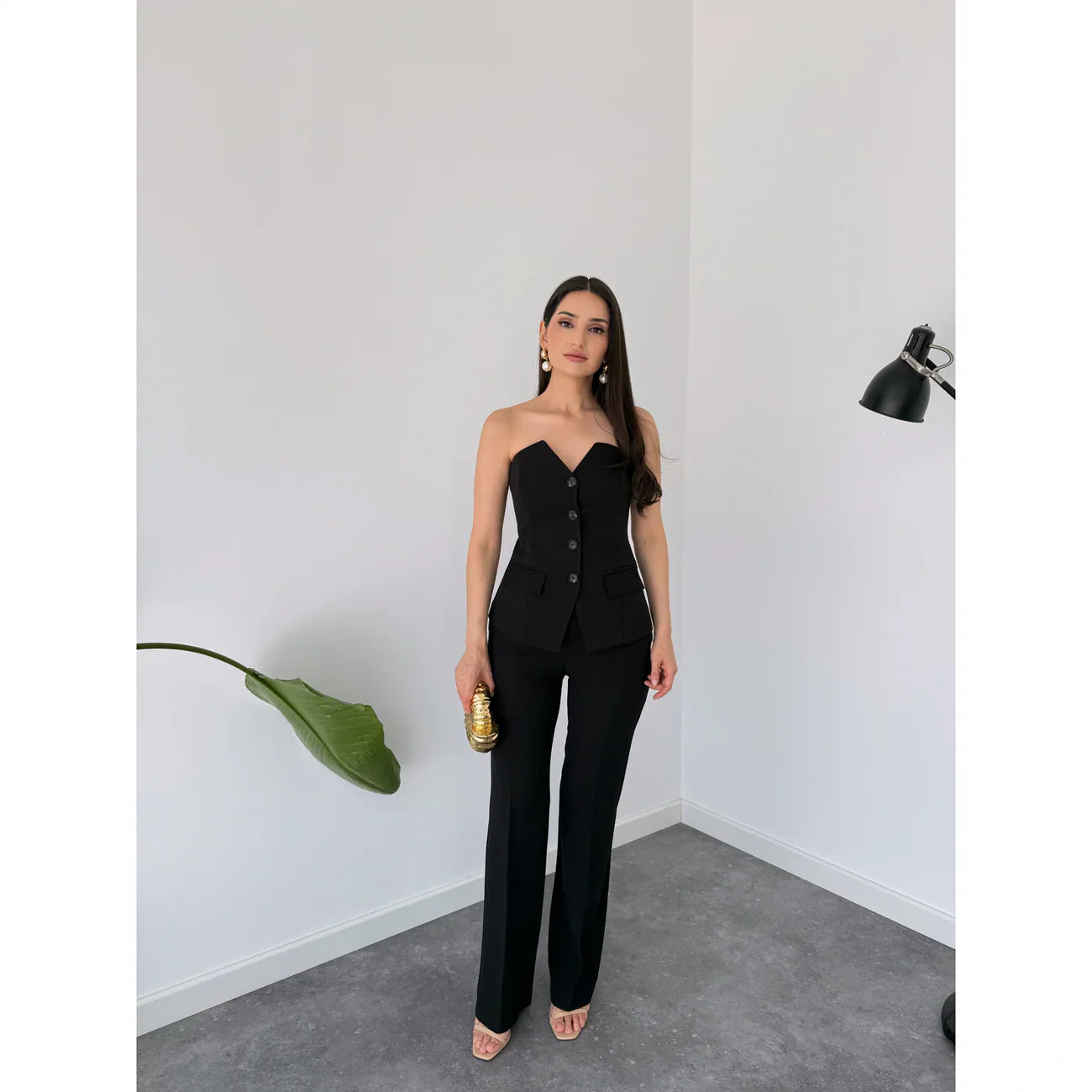 Lisa Strapless Collar Set